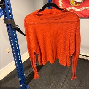 Wild Fable Vibrant Orange Cowl Neck Sweater